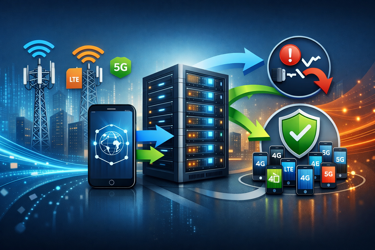 Multi-carrier pool: failover without session drops for mobile proxies